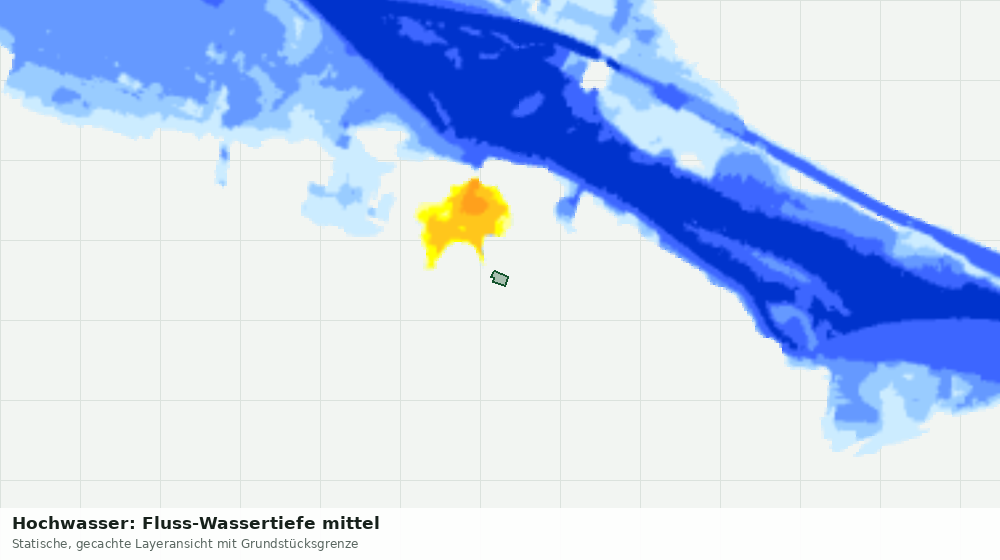 Statische Kartenansicht: Hochwasser: Fluss-Wassertiefe mittel