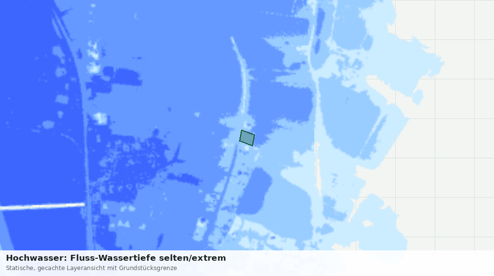 Statische Kartenansicht: Hochwasser: Fluss-Wassertiefe selten/extrem