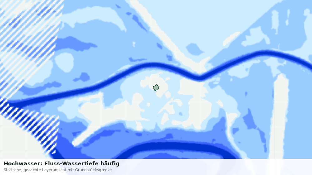 Statische Kartenansicht: Hochwasser: Fluss-Wassertiefe häufig