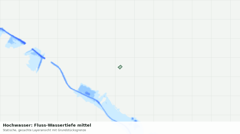 Statische Kartenansicht: Hochwasser: Fluss-Wassertiefe mittel