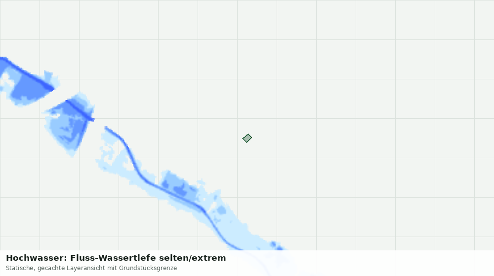 Statische Kartenansicht: Hochwasser: Fluss-Wassertiefe selten/extrem