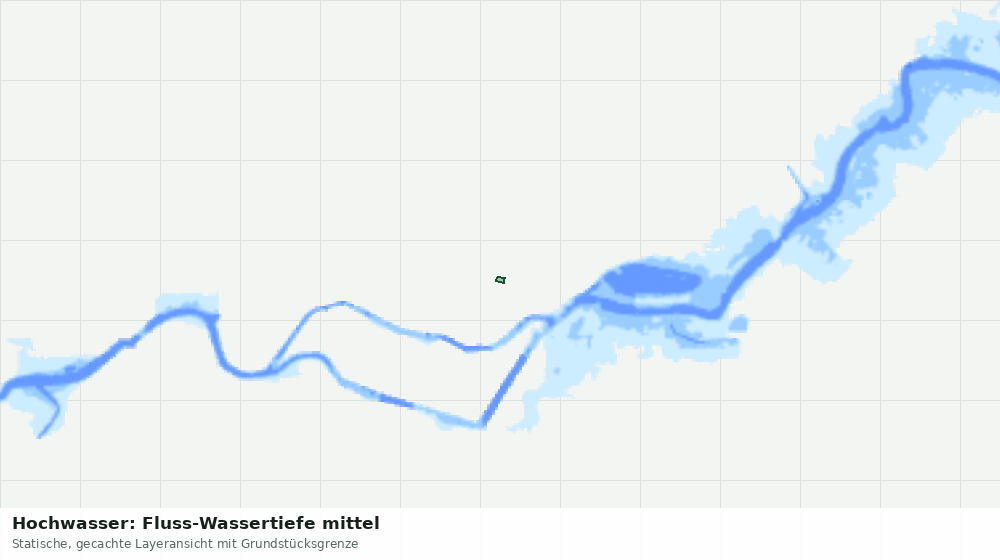 Statische Kartenansicht: Hochwasser: Fluss-Wassertiefe mittel