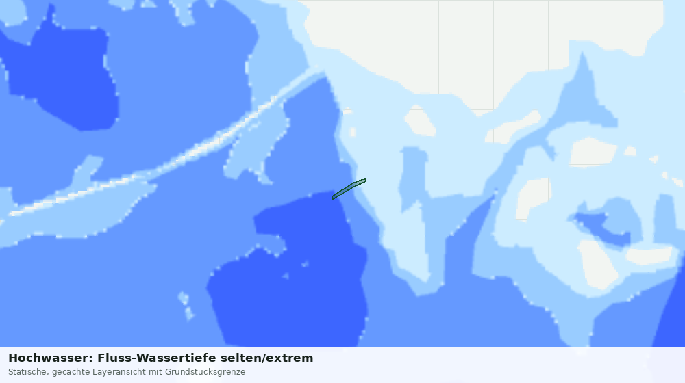 Statische Kartenansicht: Hochwasser: Fluss-Wassertiefe selten/extrem
