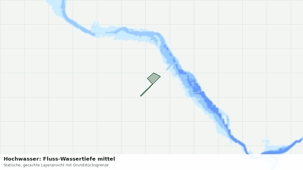 Statische Kartenansicht: Hochwasser: Fluss-Wassertiefe mittel