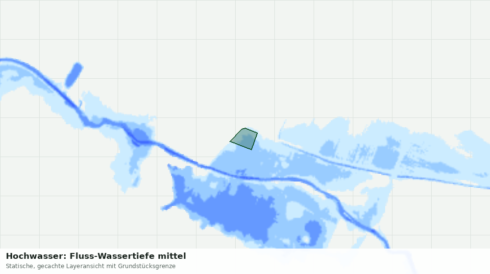 Statische Kartenansicht: Hochwasser: Fluss-Wassertiefe mittel