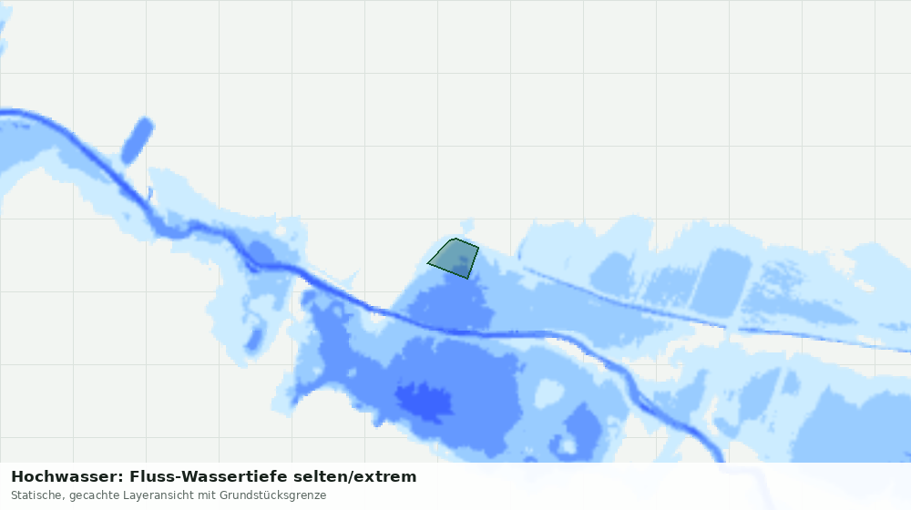 Statische Kartenansicht: Hochwasser: Fluss-Wassertiefe selten/extrem
