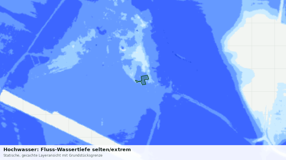 Statische Kartenansicht: Hochwasser: Fluss-Wassertiefe selten/extrem