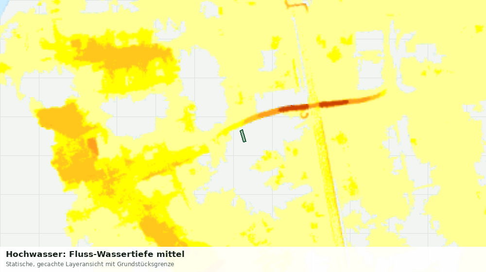 Statische Kartenansicht: Hochwasser: Fluss-Wassertiefe mittel