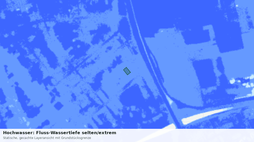 Statische Kartenansicht: Hochwasser: Fluss-Wassertiefe selten/extrem