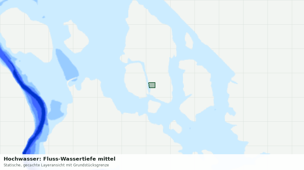 Statische Kartenansicht: Hochwasser: Fluss-Wassertiefe mittel