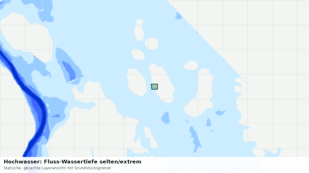 Statische Kartenansicht: Hochwasser: Fluss-Wassertiefe selten/extrem