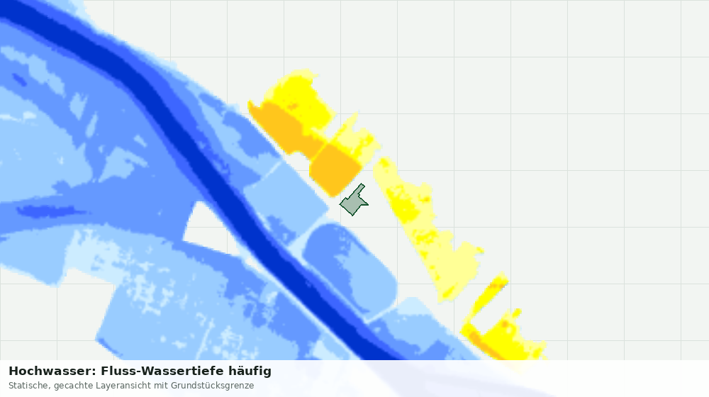 Statische Kartenansicht: Hochwasser: Fluss-Wassertiefe häufig