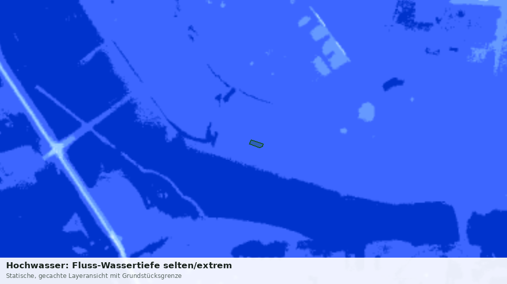 Statische Kartenansicht: Hochwasser: Fluss-Wassertiefe selten/extrem