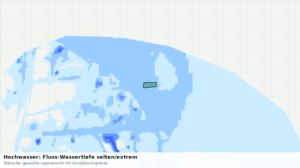 Statische Kartenansicht: Hochwasser: Fluss-Wassertiefe selten/extrem