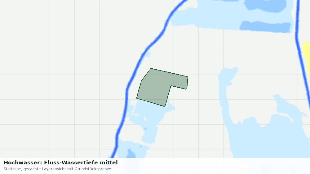 Statische Kartenansicht: Hochwasser: Fluss-Wassertiefe mittel