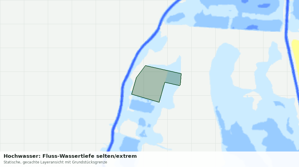 Statische Kartenansicht: Hochwasser: Fluss-Wassertiefe selten/extrem
