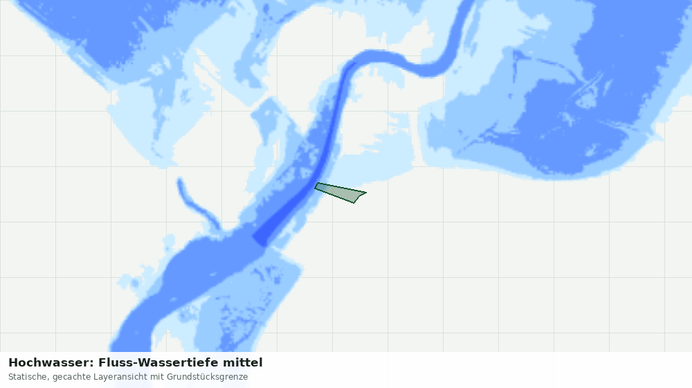 Statische Kartenansicht: Hochwasser: Fluss-Wassertiefe mittel