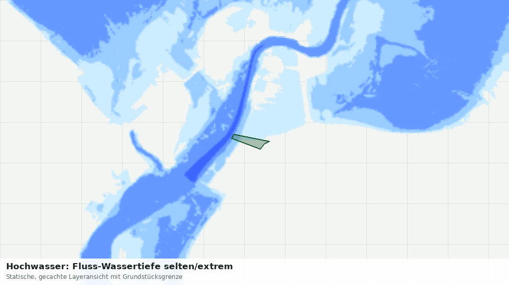 Statische Kartenansicht: Hochwasser: Fluss-Wassertiefe selten/extrem