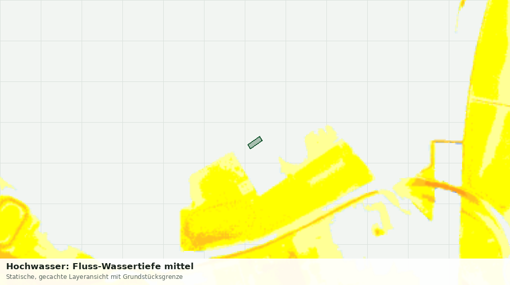 Statische Kartenansicht: Hochwasser: Fluss-Wassertiefe mittel
