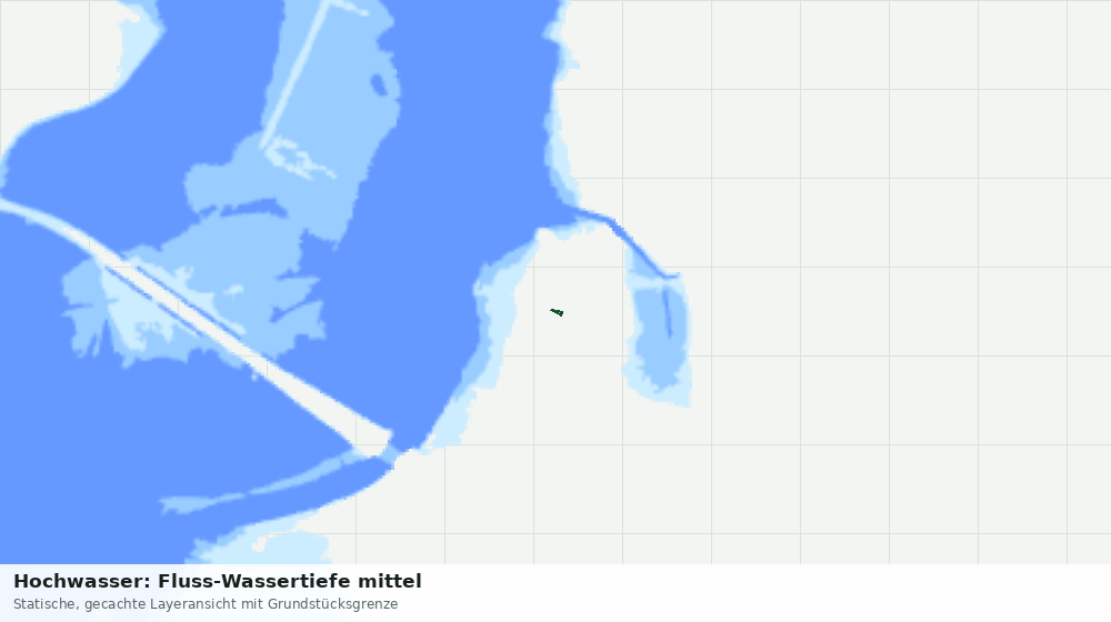 Statische Kartenansicht: Hochwasser: Fluss-Wassertiefe mittel