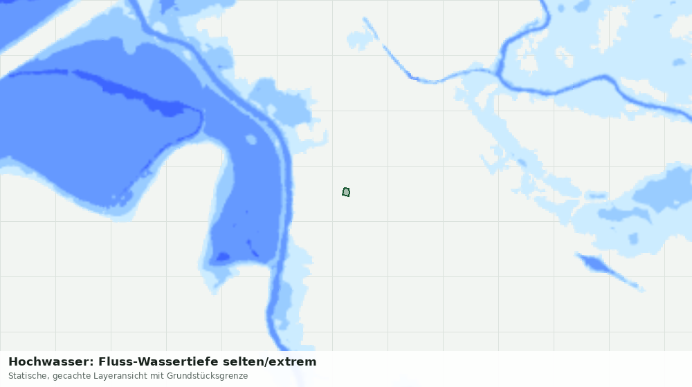 Statische Kartenansicht: Hochwasser: Fluss-Wassertiefe selten/extrem
