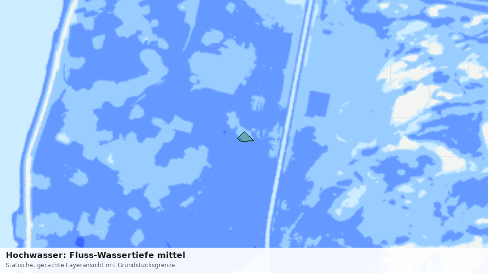 Statische Kartenansicht: Hochwasser: Fluss-Wassertiefe mittel