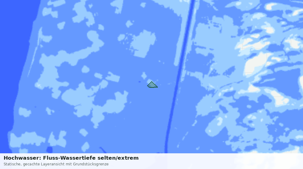 Statische Kartenansicht: Hochwasser: Fluss-Wassertiefe selten/extrem