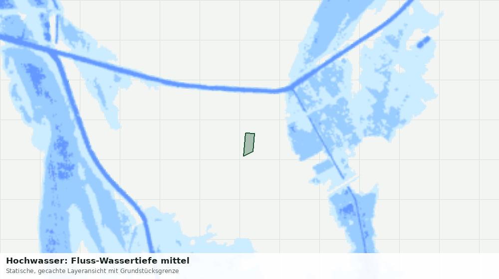 Statische Kartenansicht: Hochwasser: Fluss-Wassertiefe mittel