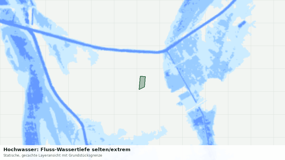 Statische Kartenansicht: Hochwasser: Fluss-Wassertiefe selten/extrem