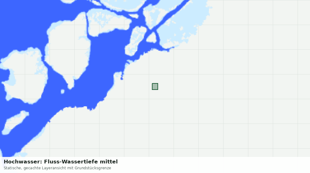 Statische Kartenansicht: Hochwasser: Fluss-Wassertiefe mittel