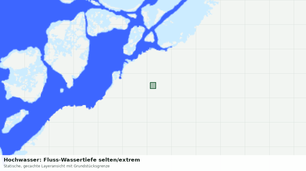 Statische Kartenansicht: Hochwasser: Fluss-Wassertiefe selten/extrem
