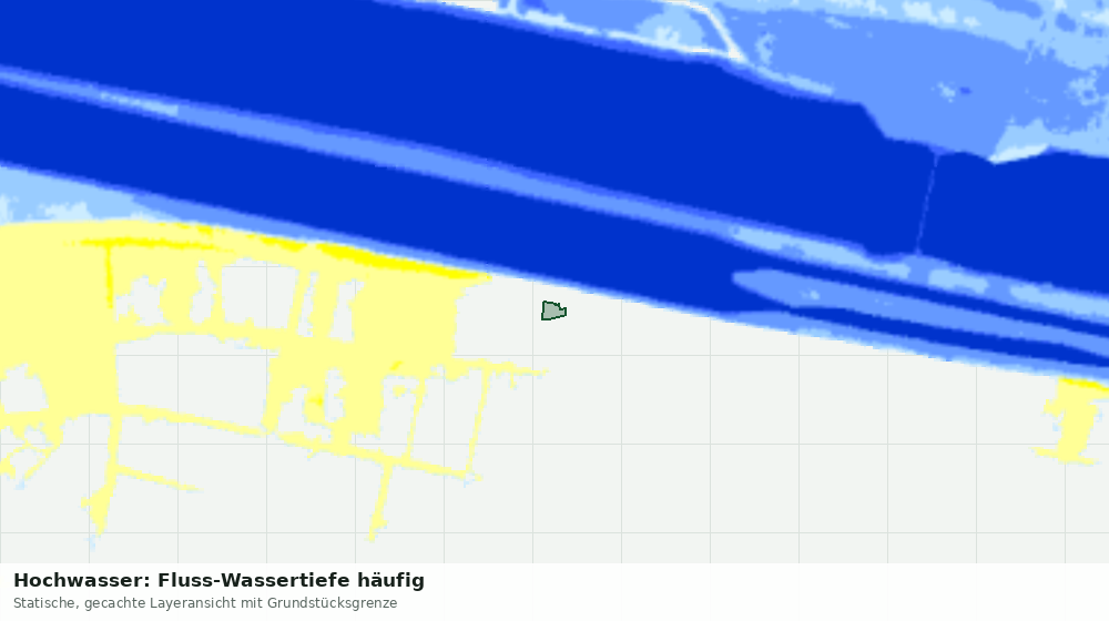 Statische Kartenansicht: Hochwasser: Fluss-Wassertiefe häufig