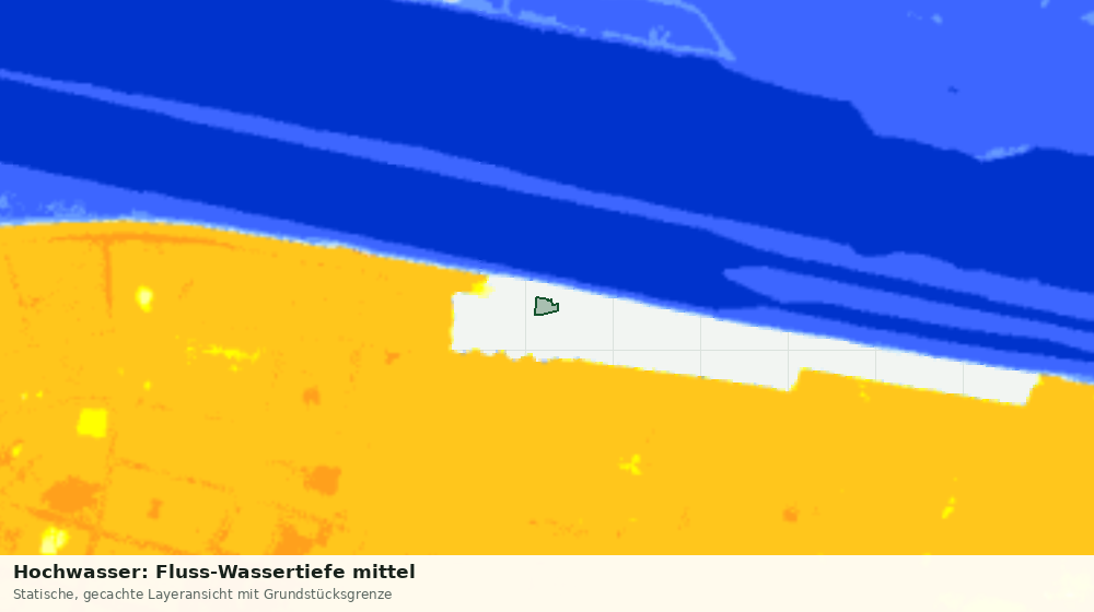 Statische Kartenansicht: Hochwasser: Fluss-Wassertiefe mittel