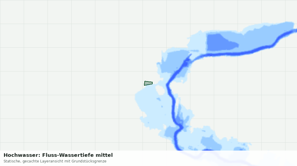 Statische Kartenansicht: Hochwasser: Fluss-Wassertiefe mittel