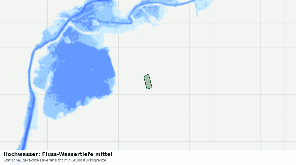 Statische Kartenansicht: Hochwasser: Fluss-Wassertiefe mittel