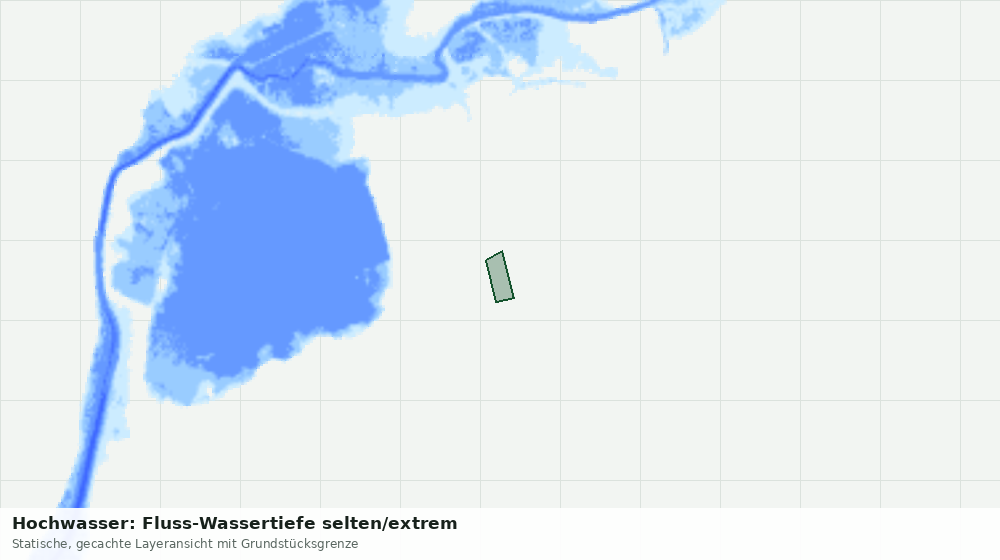 Statische Kartenansicht: Hochwasser: Fluss-Wassertiefe selten/extrem