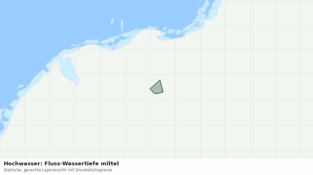 Statische Kartenansicht: Hochwasser: Fluss-Wassertiefe mittel