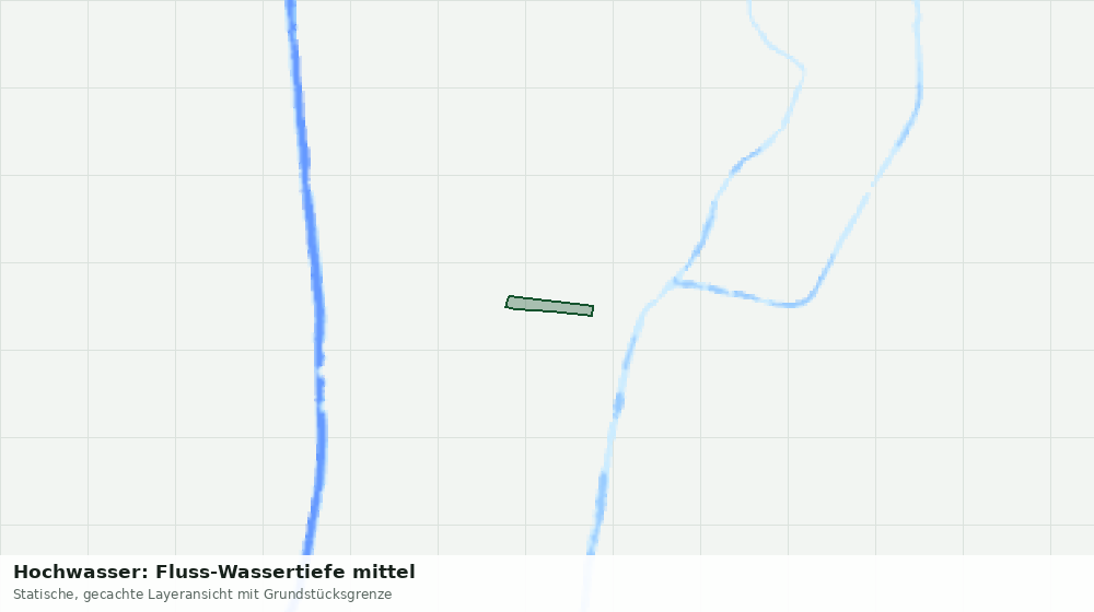 Statische Kartenansicht: Hochwasser: Fluss-Wassertiefe mittel