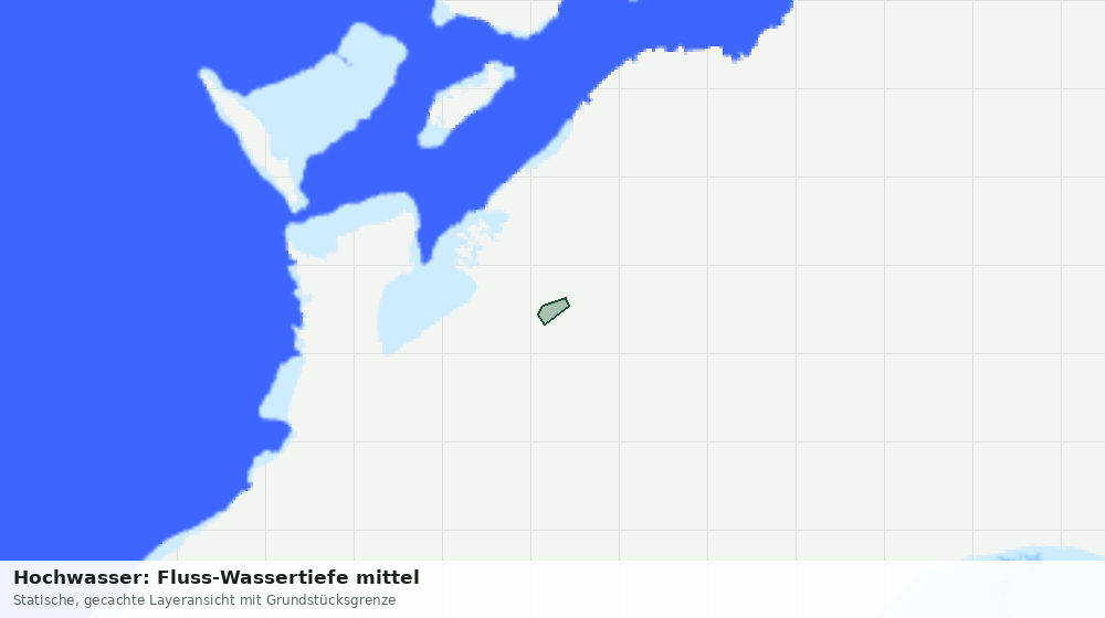 Statische Kartenansicht: Hochwasser: Fluss-Wassertiefe mittel