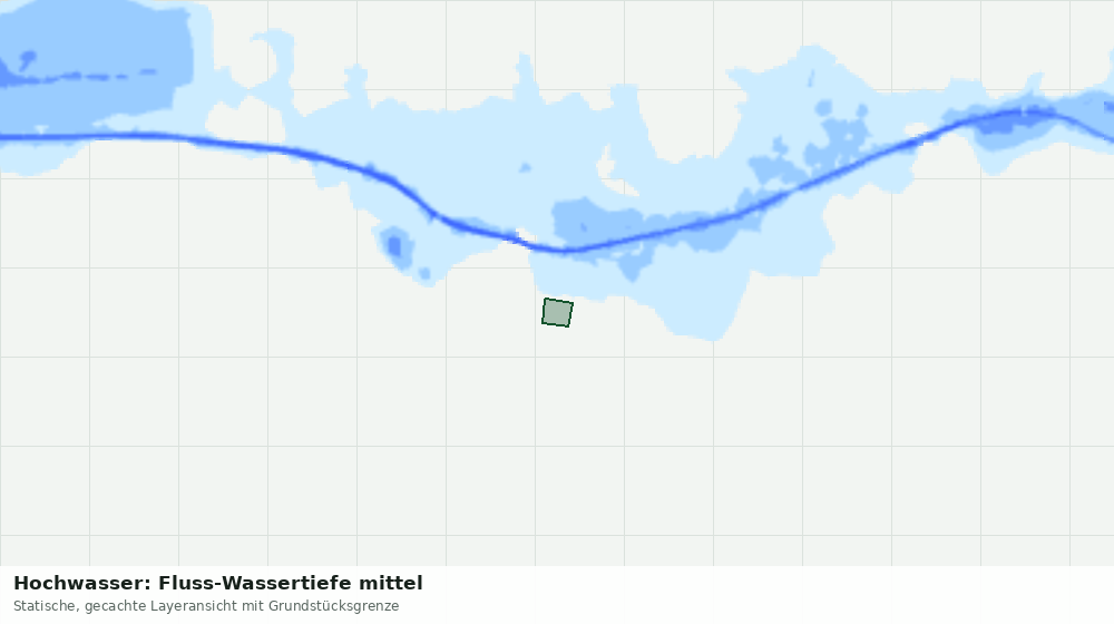 Statische Kartenansicht: Hochwasser: Fluss-Wassertiefe mittel
