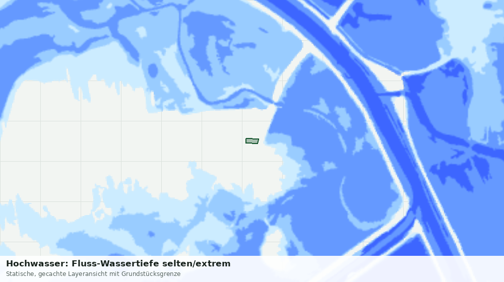 Statische Kartenansicht: Hochwasser: Fluss-Wassertiefe selten/extrem