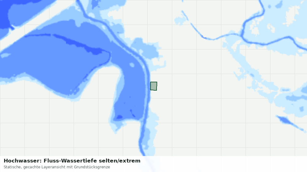 Statische Kartenansicht: Hochwasser: Fluss-Wassertiefe selten/extrem