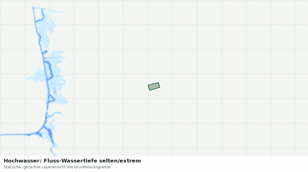 Statische Kartenansicht: Hochwasser: Fluss-Wassertiefe selten/extrem