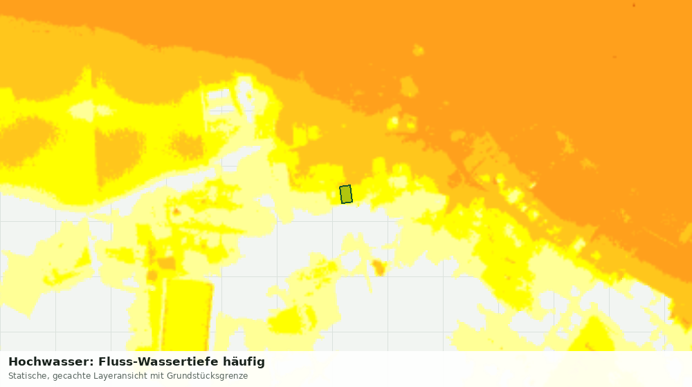 Statische Kartenansicht: Hochwasser: Fluss-Wassertiefe häufig