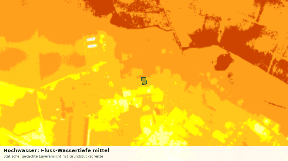Statische Kartenansicht: Hochwasser: Fluss-Wassertiefe mittel