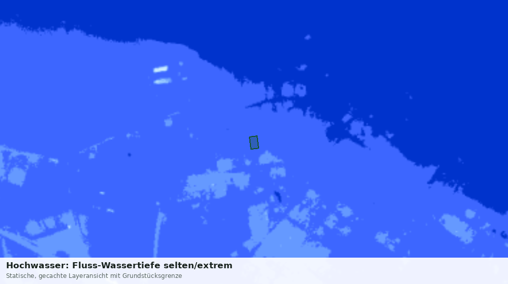 Statische Kartenansicht: Hochwasser: Fluss-Wassertiefe selten/extrem