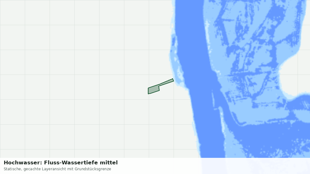 Statische Kartenansicht: Hochwasser: Fluss-Wassertiefe mittel