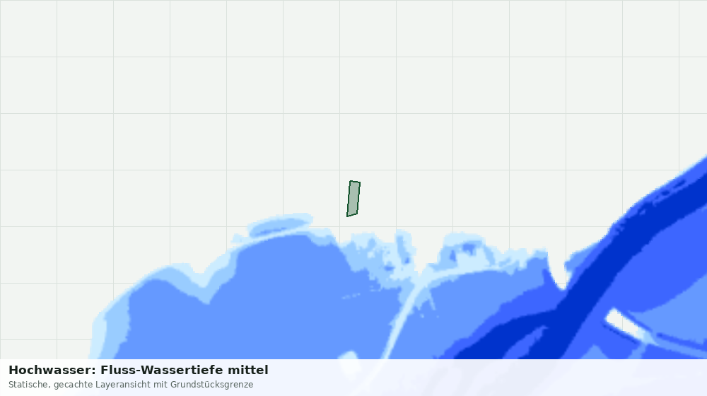 Statische Kartenansicht: Hochwasser: Fluss-Wassertiefe mittel