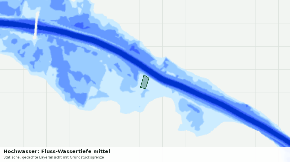 Statische Kartenansicht: Hochwasser: Fluss-Wassertiefe mittel