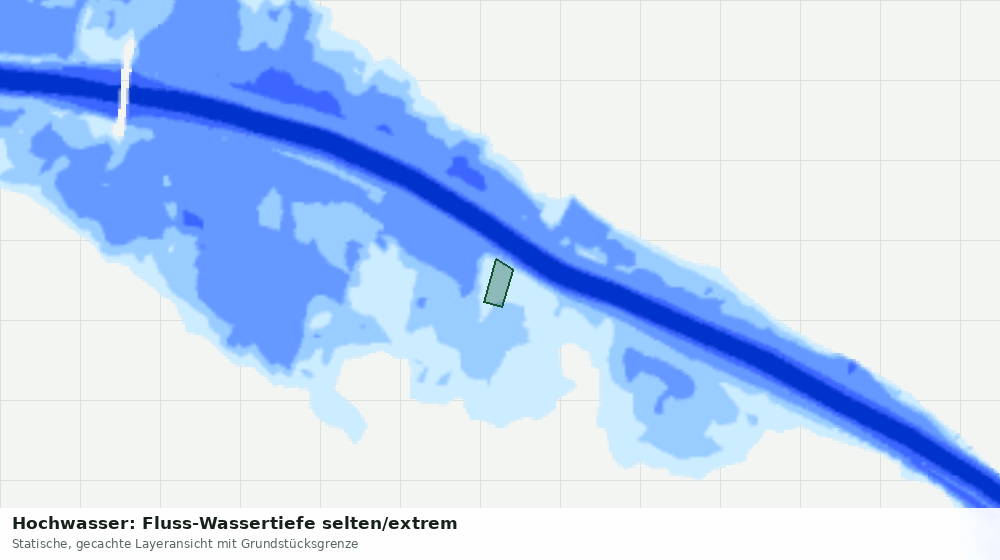 Statische Kartenansicht: Hochwasser: Fluss-Wassertiefe selten/extrem